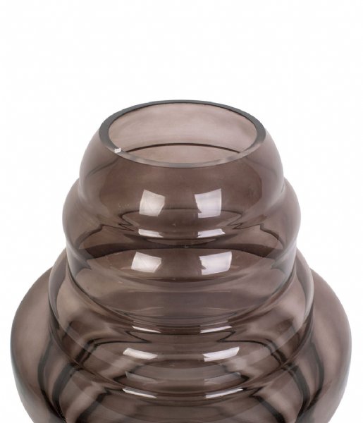 Present Time  Vase Distinct glass Cholocate Brown (PT3722BR)