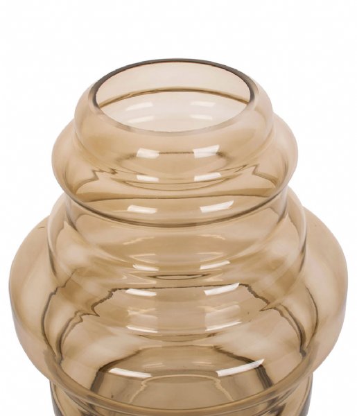 Present Time  Vase Distinct glass Sand Brown (PT3722SB)