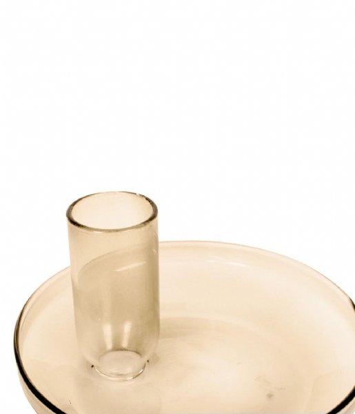 Present Time Świecznik Candle holder Tub glass Sand Brown (PT3724SB)