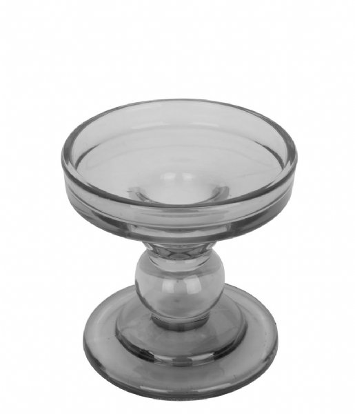 Present Time Świecznik Candle holder Glass Art glass Black (PT3731BK)