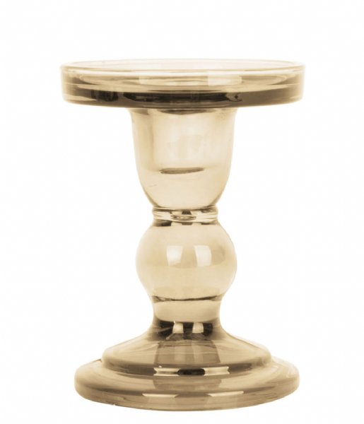 Present Time Świecznik Candle holder Glass Art glass medium Sand Brown (PT3732SB)