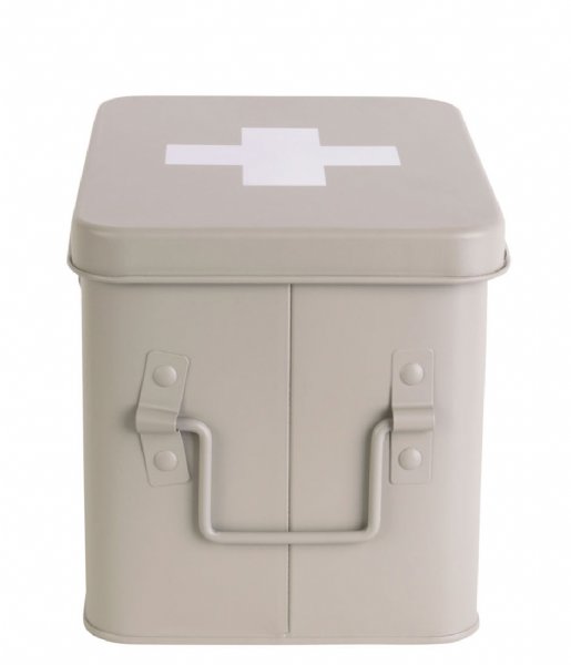 Present Time  Medicine storage box medium metal matt Warm Grey (PT3770WG)