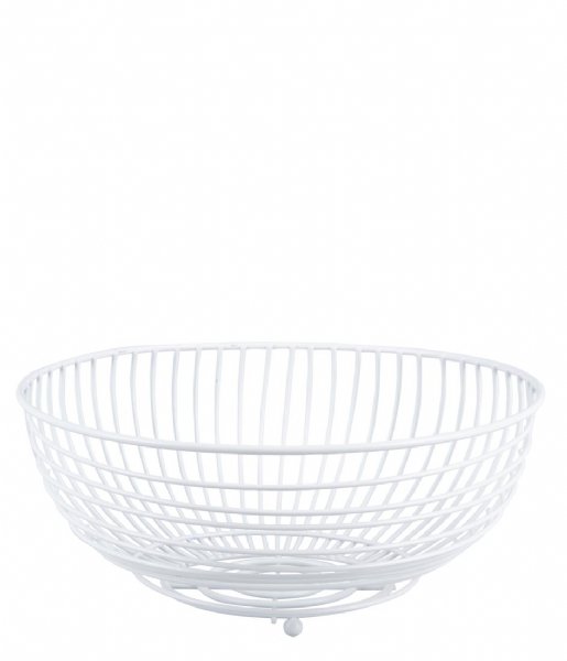 Present Time  Fruit basket Crossways iron White (PT3846WH)
