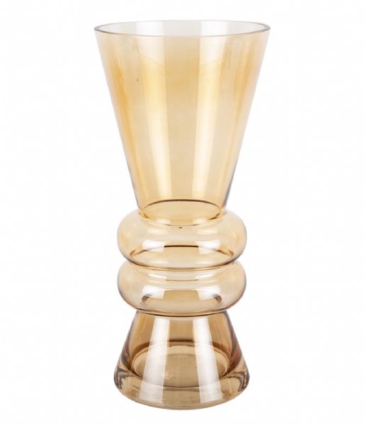 Present Time  Vase Flare glass large Vanilla Yellow (PT3872YE)