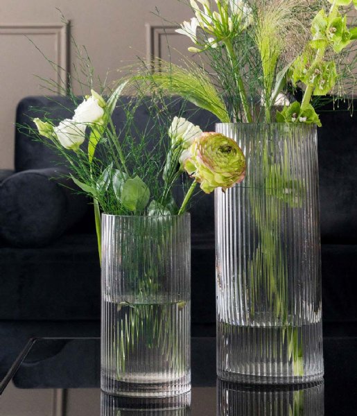 Present Time  Vase Allure Straight glass large Dark Grey (PT3679GY)