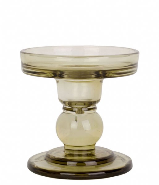 Present Time Świecznik Candle holder Glass Art glass Moss Green (PT3731MG)