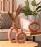 Present Time  Vase Ring oval high polyresin Terracotta Orange (PT3745OR)