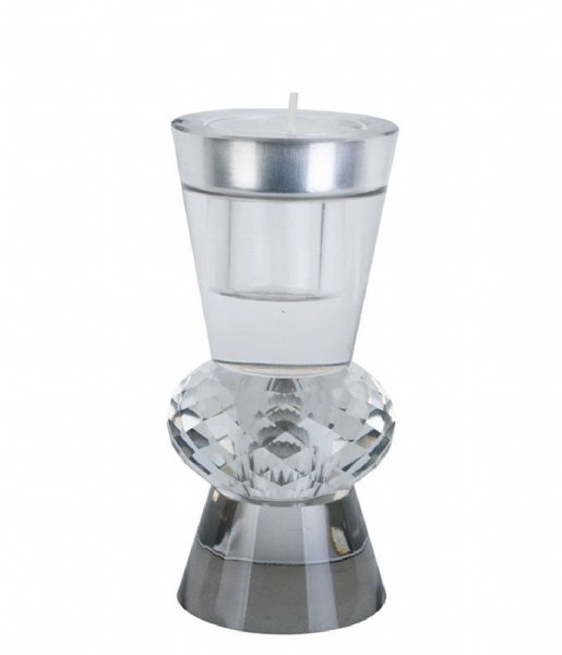 Present Time Świecznik Candle holder Crystal Art duo cone Clear (PT3758CL)