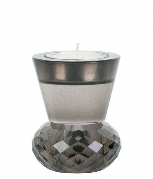 Present Time Świecznik Candle holder Crystal Art duo small Black (PT3759BK)