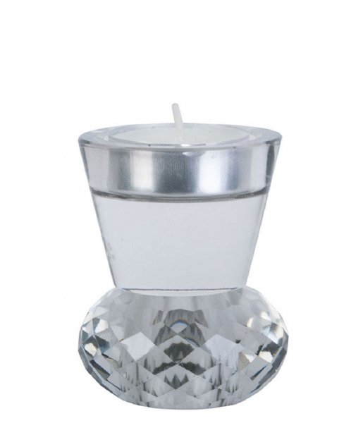 Present Time Świecznik Candle holder Crystal Art duo small Clear (PT3759CL)