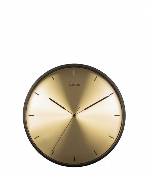 Karlsson  Wall clock Finesse Gold Dial Black Case (KA5864GD)