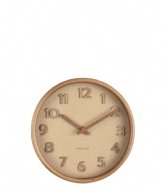 Karlsson Wall clock Pure wood grain small Sand Brown (KA5873SB)