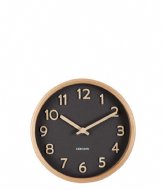 Karlsson Table clock Pure wood grain Black (KA5875BK)