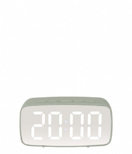 Karlsson  Alarm clock Silver Mirror LED oval Jungle Green (KA5876GR)