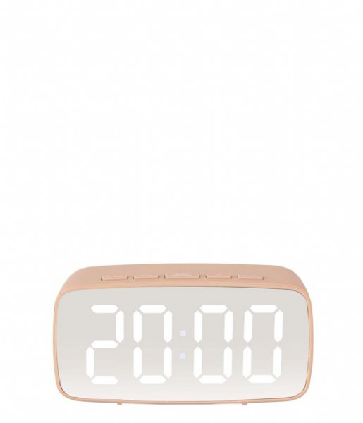 Karlsson  Alarm clock Silver Mirror LED oval Faded Pink (KA5876PI)