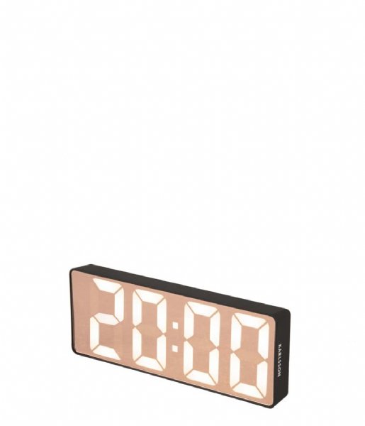 Karlsson  Alarm clock Copper Mirror LED flat Black (KA5877BK)