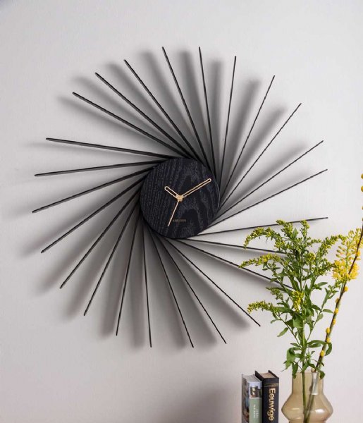 Karlsson  Wall Clock Helix Xtra Large Wood Veneer Black (KA5890BK)