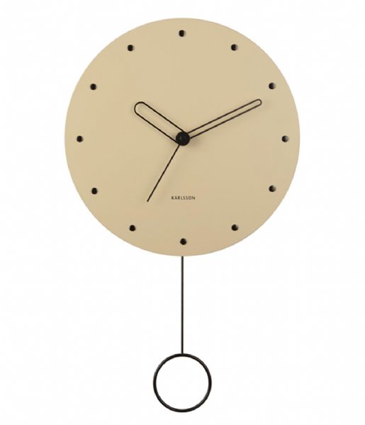 Karlsson  Wall Clock Studs Pendulum Wood Sand Brown (KA5893SB)