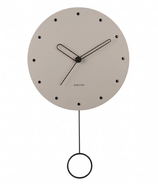 Karlsson  Wall Clock Studs Pendulum Wood Warm Grey (KA5893WG)