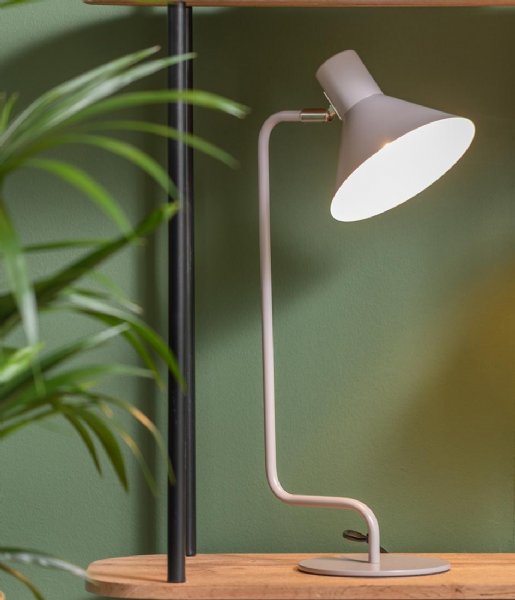 Leitmotiv Lampa stołowa Table Lamp Office Curved Metal Warm Grey (LM2060WG)