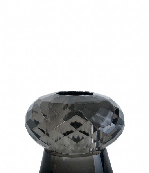 Present Time Świecznik Candle holder Crystal Art duo cone Black (PT3758BK)