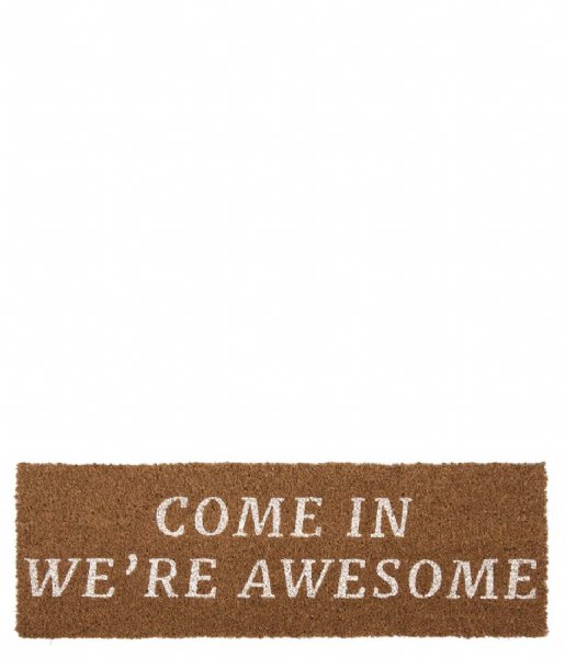 Present Time  Door Mat Come In Were Awesome White (PT3784WH)