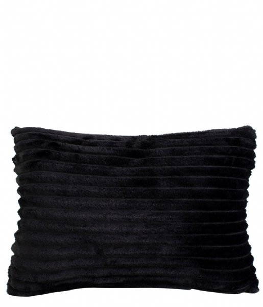Present Time Poduszkę dekoracyjne Cushion Big Ribbed velvet Black (PT3802BK)