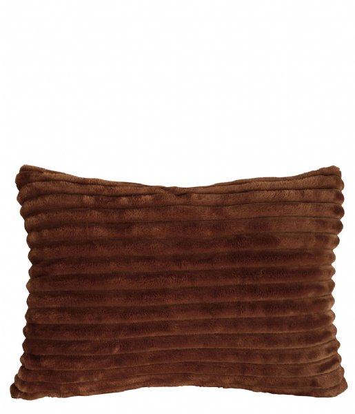 Present Time Poduszkę dekoracyjne Cushion Big Ribbed velvet Cholocate Brown (PT3802DB)