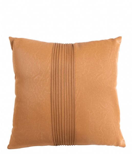 Present Time Poduszkę dekoracyjne Cushion Leather Look square Cognac Brown (PT3803BR)