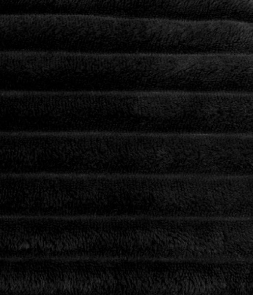 Present Time  Blanket Big Ribbed velvet Black (PT3805BK)