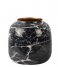 Present Time  Vase Marble Look sphere iron medium Black (PT3821BK)