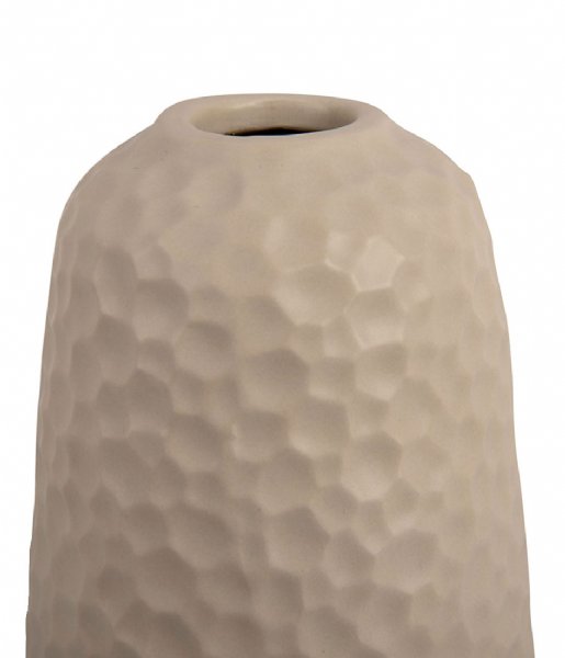 Present Time  Vase Carve Wide ceramic matt Warm Grey (PT3825WG)
