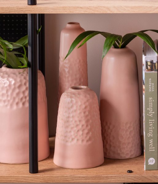 Present Time  Vase Carve High ceramic matt Soft Pink (PT3826LP)