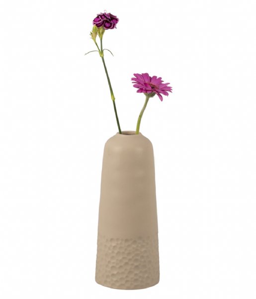 Present Time  Vase Carve High ceramic matt Warm Grey (PT3826WG)