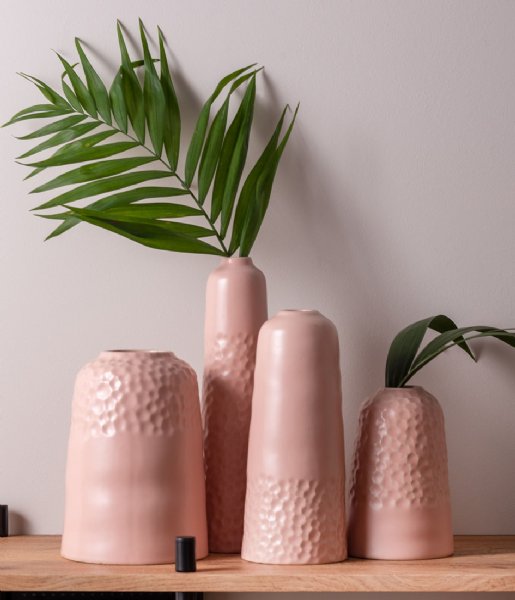 Present Time  Vase Carve Large ceramic matt Soft Pink (PT3827LP)