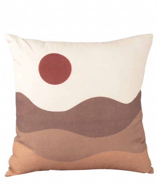 Present Time Poduszkę dekoracyjne Cushion Sunset square Sand Brown (PT3830SB)
