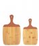Present TimeCutting board set Gourmet Bamboo with Terracotta Orange Edge (PT3843OR)