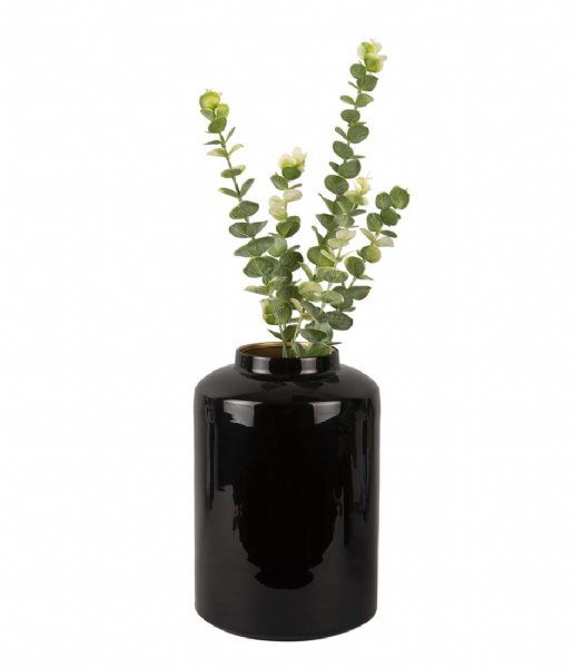 Present Time  Vase Grand large enamel straight Black (PT3861BK)