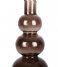 Present Time  Candle holder Layered Circles glass Chocolate Brown (PT3892DB)