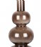 Present Time  Candle holder Layered Circles large glass Chocolate Brown (PT3893DB)