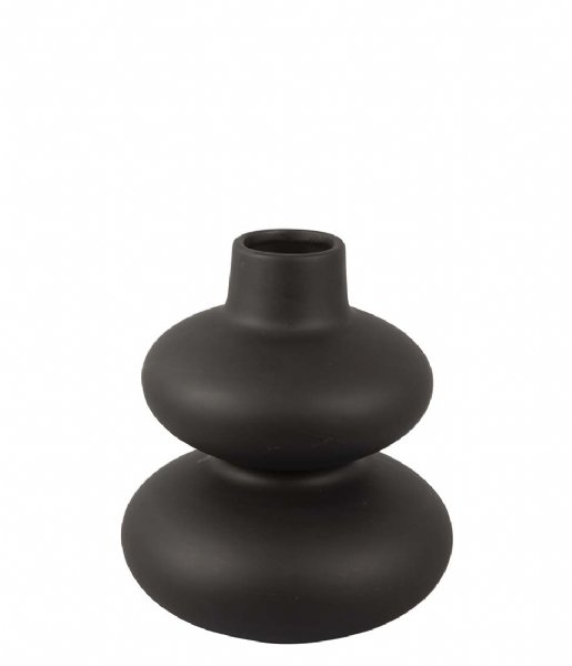 Present Time  Vase Eminent Circles small matt Black (PT3894BK)