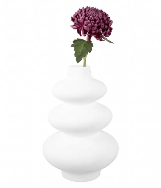 Present Time  Vase Eminent Circles matt White (PT3895WH)
