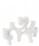 Present TimeCandleholder Swirls Large Polyresin White (PT3907WH)