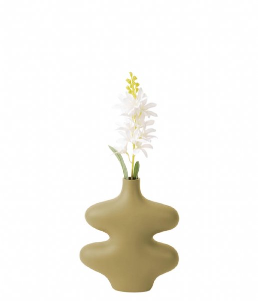 Present Time  Vase Organic Curves Small Polyresin Latte Brown (PT3911LB)