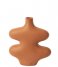 Present Time  Vase Organic Curves Small Polyresin Burned Orange (PT3911OR)
