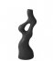 Present Time  Vase Organic Swirls Polyresin Black (PT3912BK)