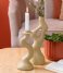 Present Time  Vase Organic Swirls Polyresin Latte Brown (PT3912LB)