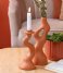 Present Time  Vase Organic Swirls Polyresin Burned Orange (PT3912OR)