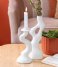 Present Time  Vase Organic Swirls Polyresin White (PT3912WH)