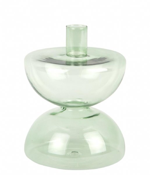 Present Time Świecznik Candle Holder Diabolo Large Glass Jungle Green (PT3927GR)